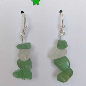 Sterling silver and aventurine earrings